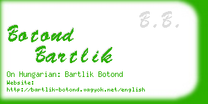 botond bartlik business card